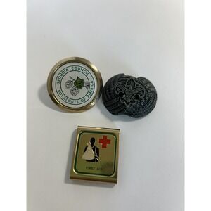 Vintage Boy Scout Of America Neckerchief Scarf Tie Holders Slide Clasp